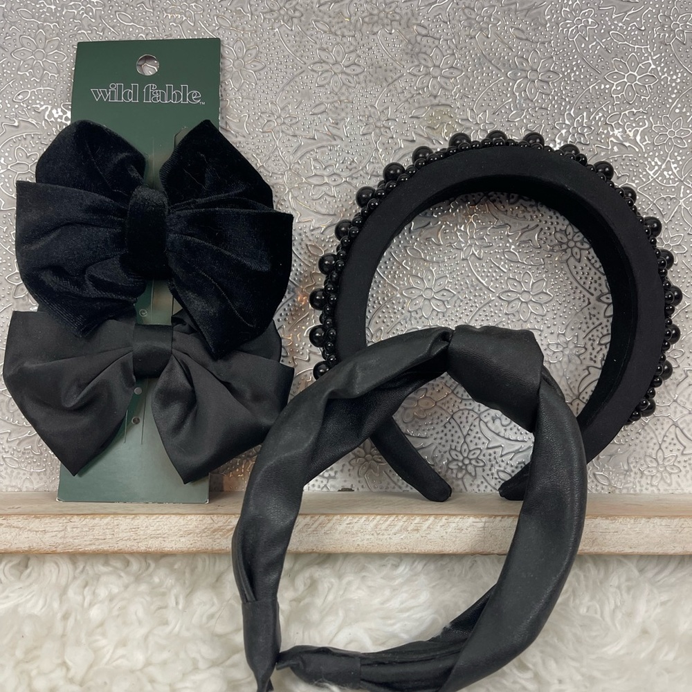 Headbands And Hair Bows Black Wild Fable NWOT